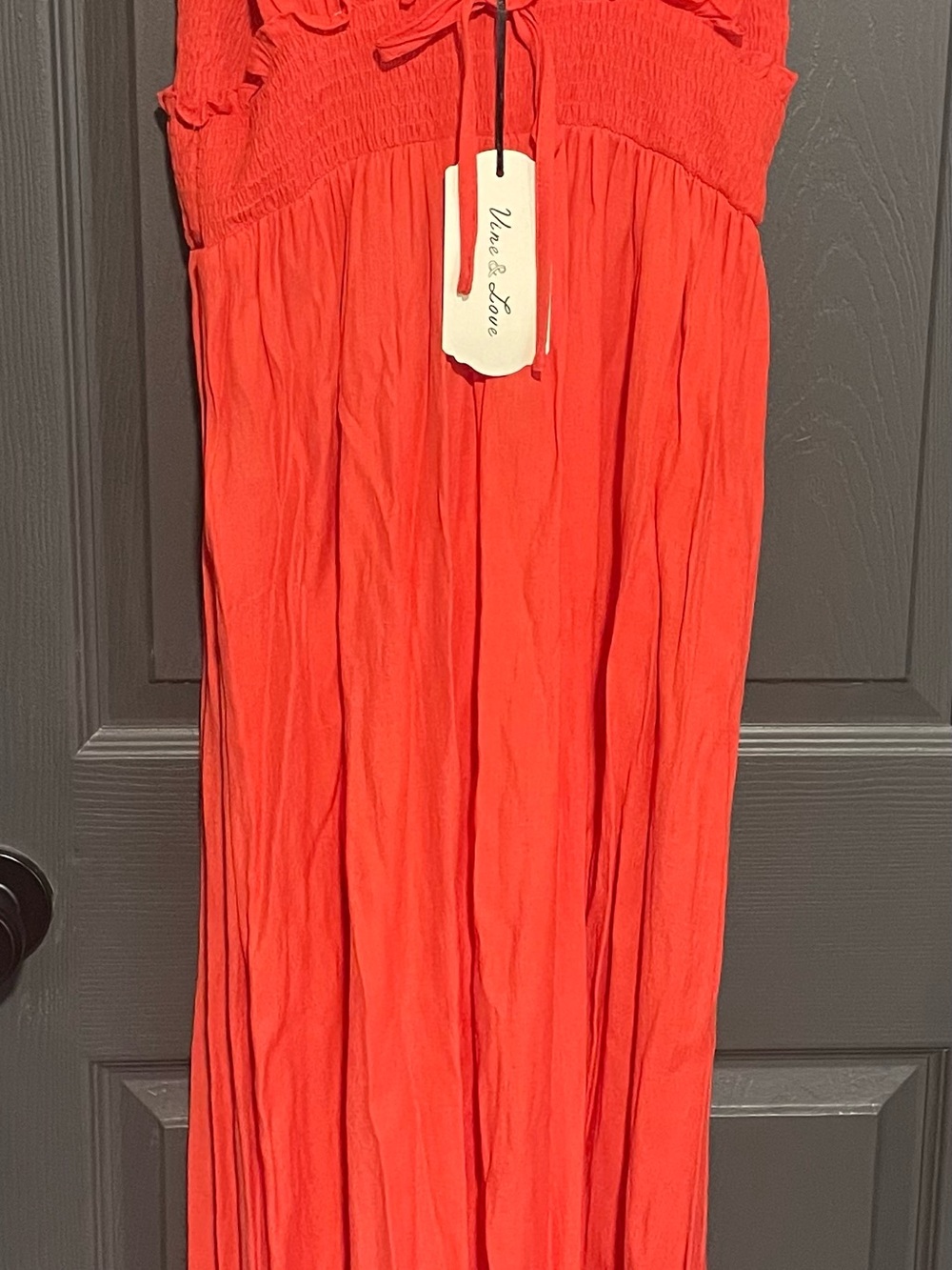 Orange Maxi halter dress- Lightweight Women's Skirt